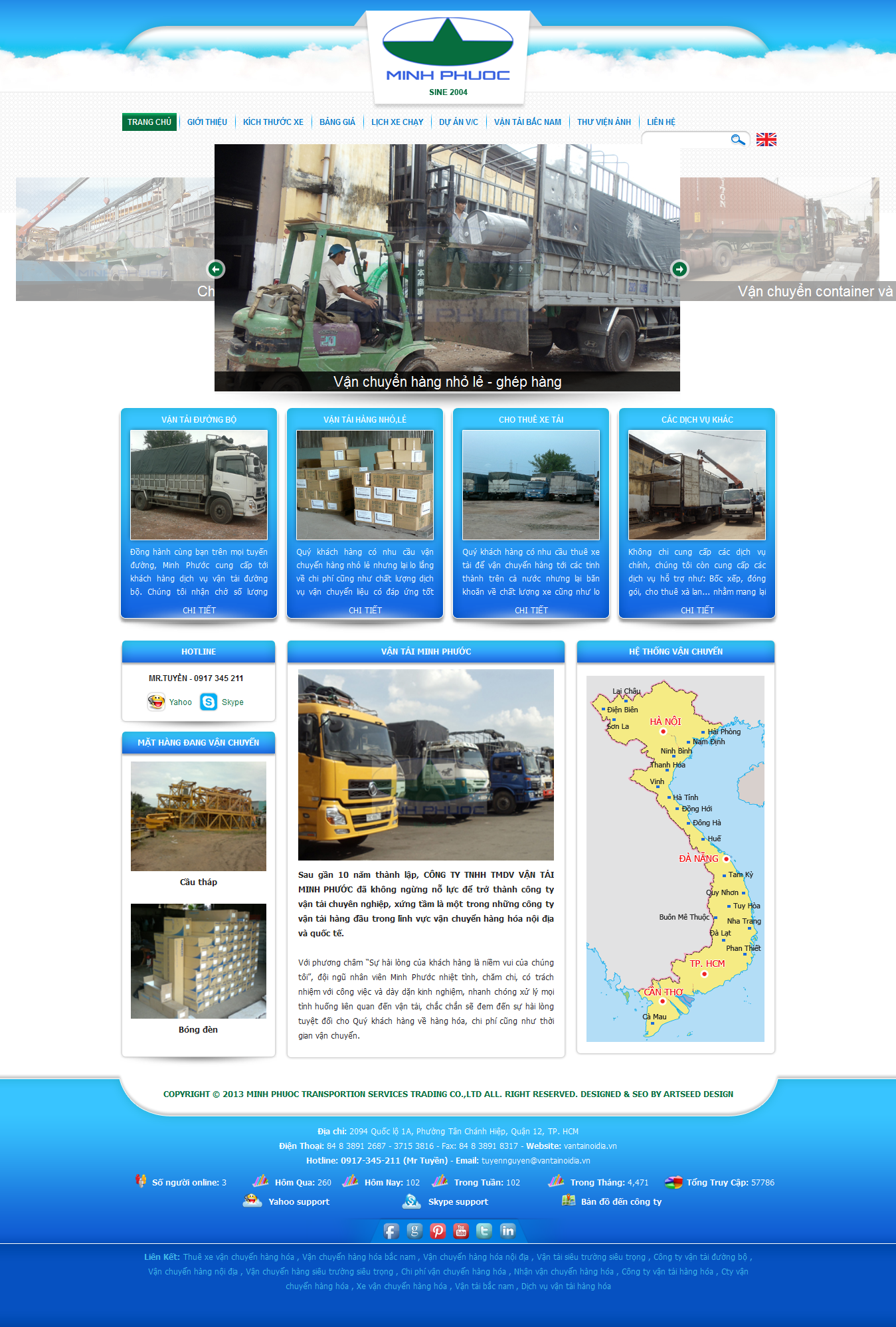 Mẫu website vận chuyển 10413