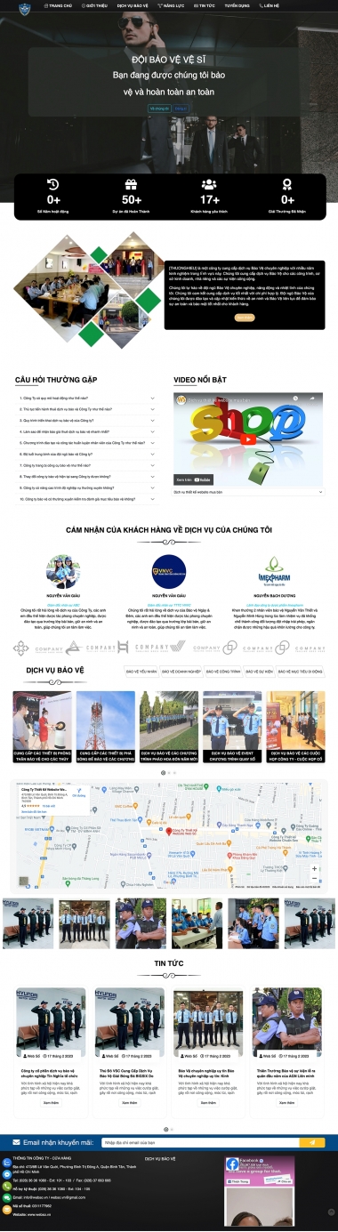 Mẫu Dịch Vụ Bảo Vệ 13607